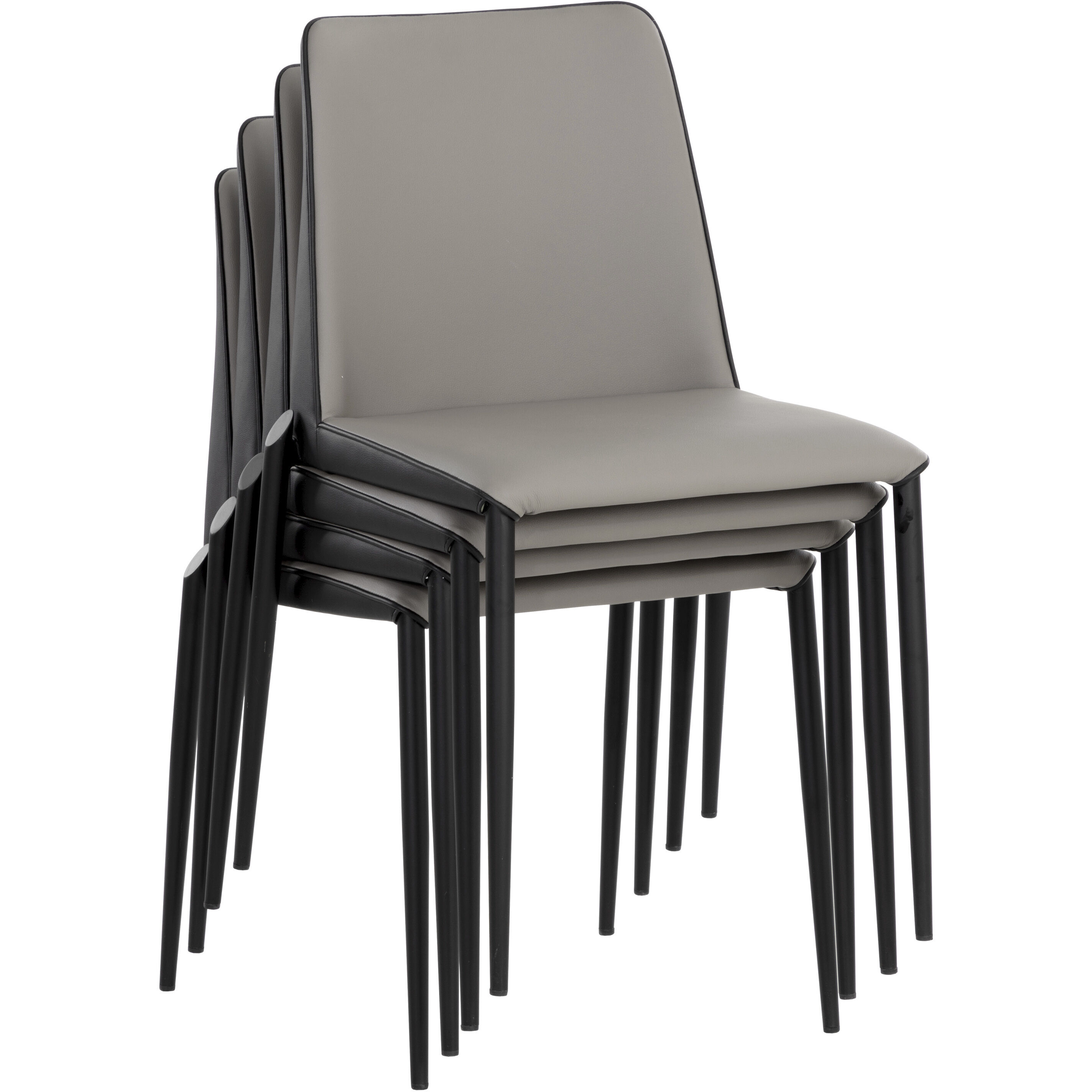 Renee Dillon Stratus / Dillon Black Stackable Dining Chair, Set Of 2